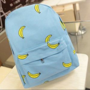 cute NEW blue school banana backpack!